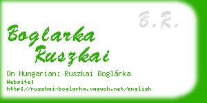 boglarka ruszkai business card